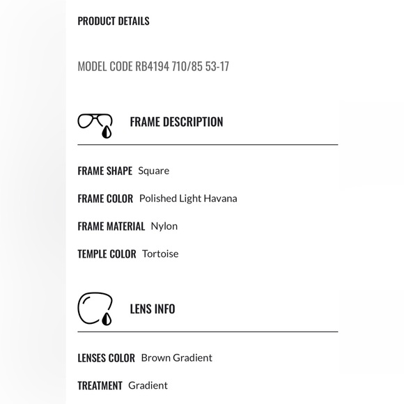 RayBan Wayfarer Sunglasses RB4194 710/85 - Picture 7 of 8